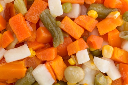 Preview: A Very Close View Of Mixed Vegetables.