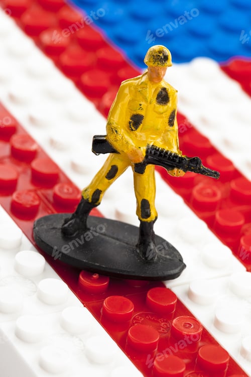 Preview: Us Marine Toy With Flag