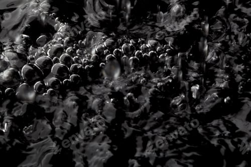 Preview: Close Up Water Droplet Affect The Surface, Forming Rings On The Surface And Making A Perfect