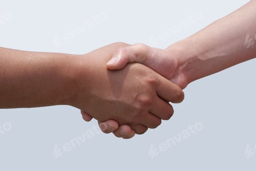 Preview: Isolated Handshake On White