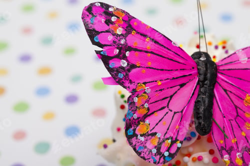 Preview: Decorated Cupcake With Butterfly On Top