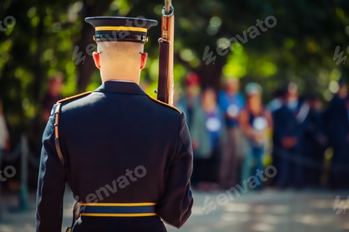 Preview: A Member Of The Old Guard On Duty At Arlington National Cemetery.