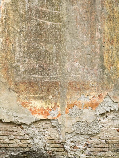 Vista previa: A Portrait Of An Orange Cracked Vintage Stone Wall