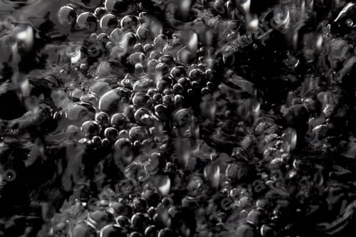 Preview: Close Up Water Droplet Affect The Surface, Forming Rings On The Surface And Making A Perfect