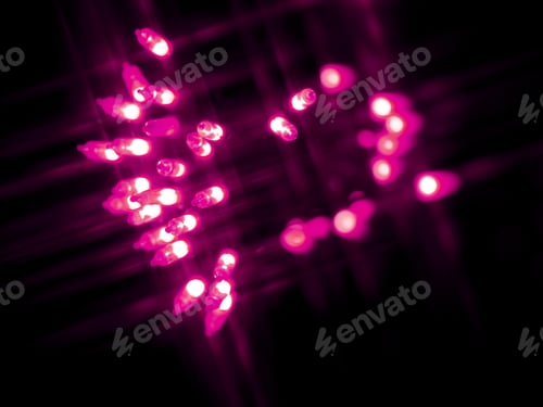Preview: Abstract Diffused Festive Holiday Background Of Christmas Lights On Dark Background