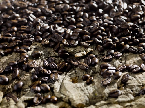 Preview: Coffee Bean Background On Burlap Cloth Background
