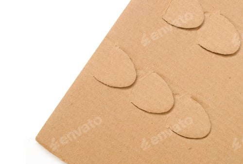 Preview: Brown Corrugated Cardboard With Creased