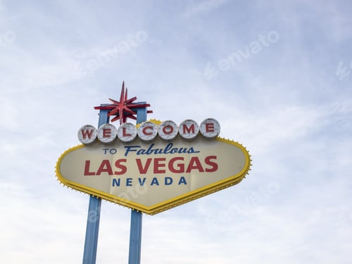 Preview: Famous Las Vegas Sign On Bright Sunny Day