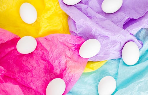 Preview: Whites Eggs On A Pastel Background