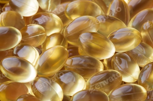 Preview: A Very Close View Of Garlic Capsules Illuminated With Natural Light.