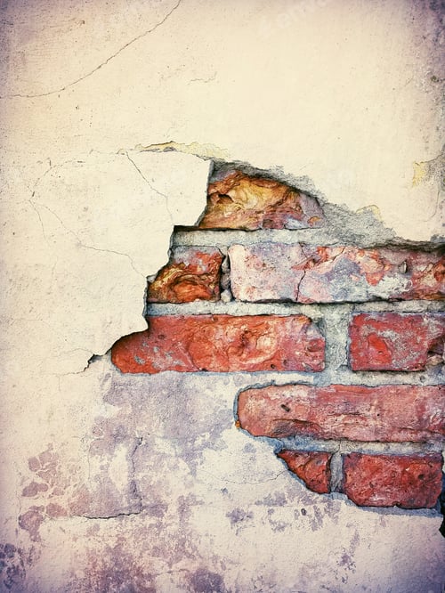 Preview: Rustic Old Wall With Brick Showing Through