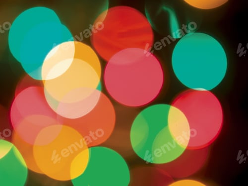 Preview: Abstract Diffused Festive Holiday Background Of Christmas Lights