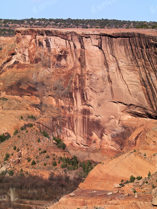 Preview: Image Of Cliff With Bushes.