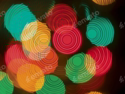 Preview: Colorful Abstract Lights On Black Background