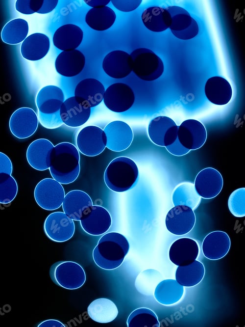 Preview: Abstract Diffused Festive Holiday Background Of Christmas Lights On Dark Background