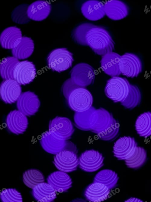 Preview: Purple Abstract Circular Lights Blurred Bokeh Holiday Background Of Christmas Light