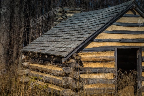 Preview: Reproduction Hut Similar To Those Used By Revolutionary War Soldiers During The Winter Of 1777-78