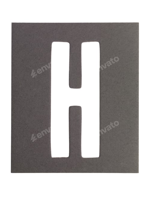 Preview: Typography Image With Texture Of The Letters 'H'