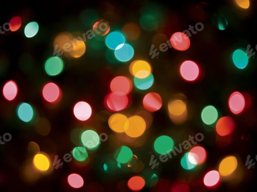 Preview: Festive Holiday Background Of Christmas Lights