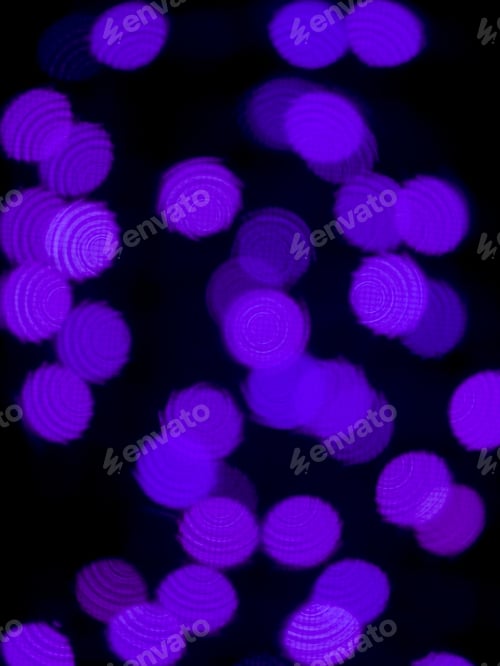 Preview: Blue Abstract Circular Lights Blurred Bokeh Holiday Background Of Christmas Light