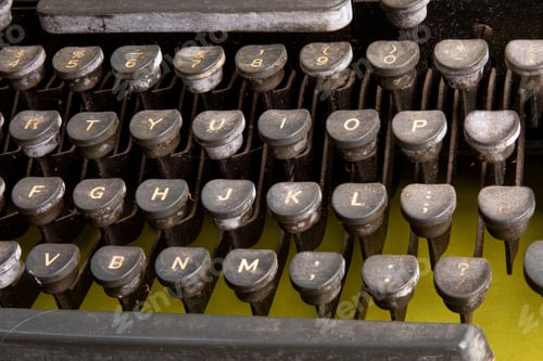 Preview: Closeup Of The Keyboard Of A Grungy Old Reporter'S Manual Typewriter