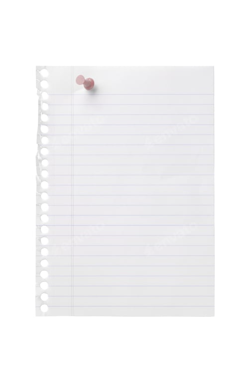 Preview: Sheet Of Note Paper Isolated On White Background