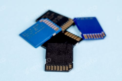 Preview: A Pile Of Secure Digital Sd Cards For A Camera Or Computer