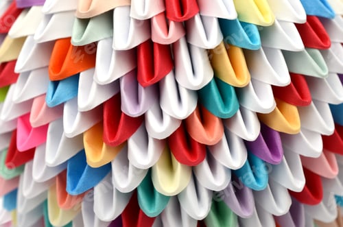 Preview: Colorful Paper Folded Texture