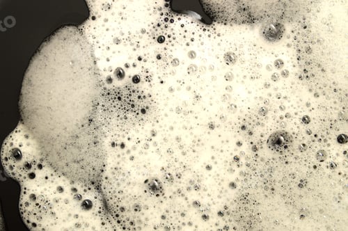 Preview: Soap Foam Shaving Cream Bubble Isolated On Black Background Top View Object Health Concept - Image