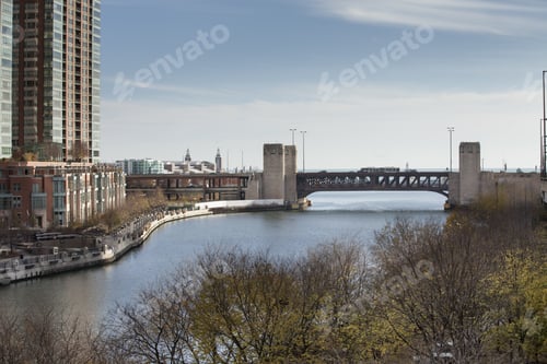 Preview: Distance View Of A Bridge In Chicago