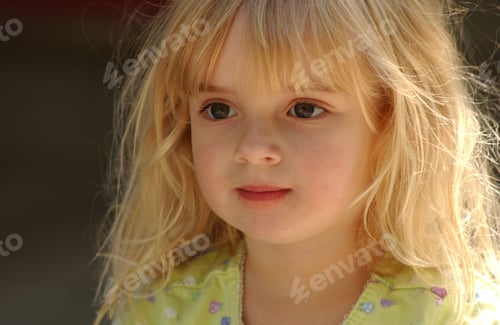 Preview: Close-Up Of A Young Girl Looking Ahead,