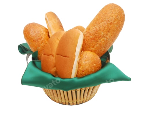 Basket Full of Delicious Looking Fresh Breads