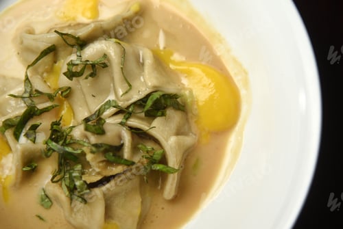 Preview: Curry Shrimp Dumplings Above Horizontal