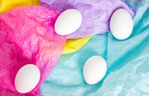 Preview: Whites Eggs On A Pastel Background