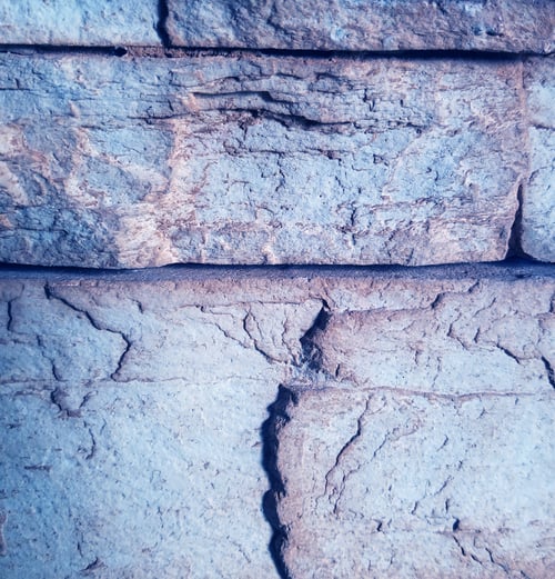 Preview: Rustic Aged Brick Wall In Blue Tone