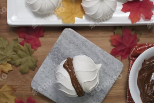 Preview: Dulce De Leche Dessert Made With Meringues In A Sandwich Form