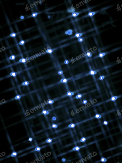 Preview: Blur View Of Glittering Blue Lights.