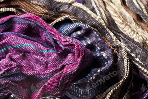 Preview: Close-Up Shot Of Colorful Scarf.