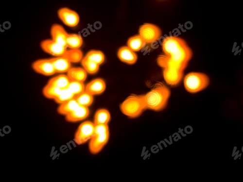 Preview: Orange Diffused Festive Holiday Background Of Christmas Lights