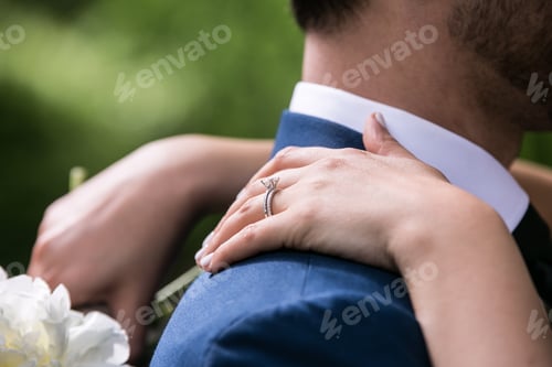 Preview: Bride And Groom Holding Each Other Close Up