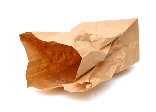 Preview: Brown Paper Lunch Bag Sack On White