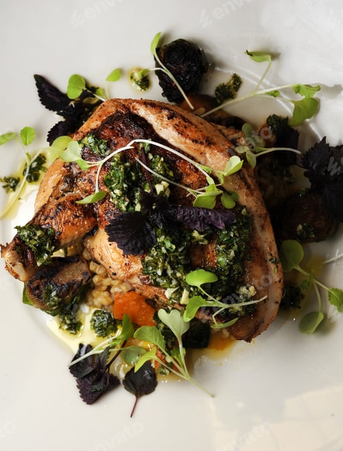 Preview: Brussel Chicken Plate Above Close Up