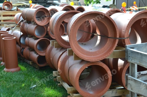 Preview: Plumbing Tubes On Ready Working Street