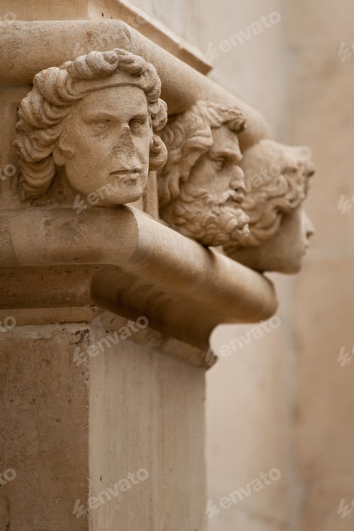 Preview: Famous Sculptured Heads On The Facade Of St James Cathedral, Sibenic, Croatia