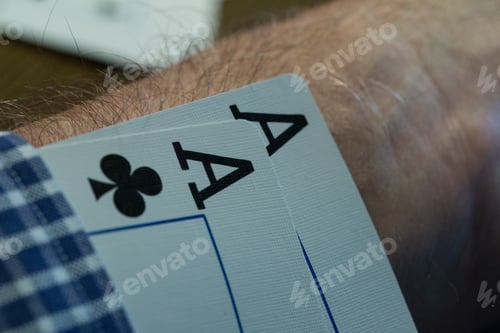 Preview: Ace Cards Up The Sleeve Of A Poker Player.