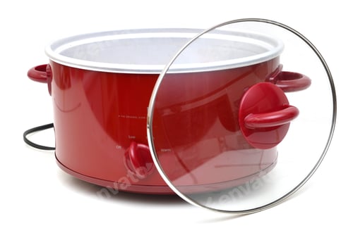 Preview: A Red Slow Cooker With Open Cap