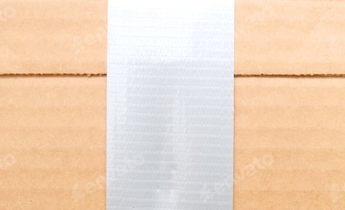 Preview: Cardboard Box Sealed with Strong Transparent Tape