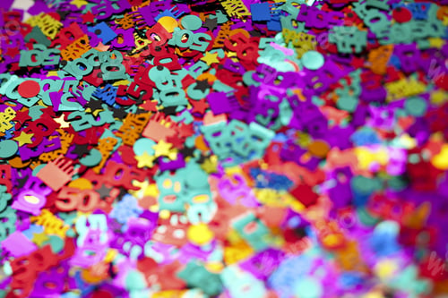 Preview: Selective Focus Confetti Background