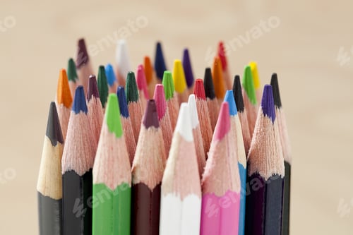 Preview: Image Of Various Colorful Pencils Isolated On White Background