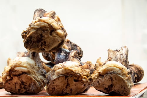 Preview: Soup Bones On A Counter In A Butcher Market Stall